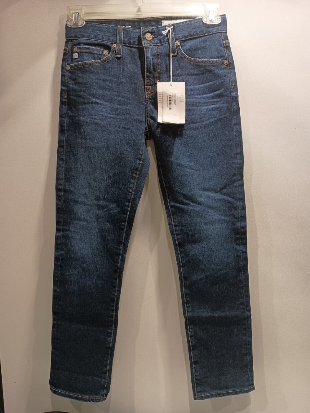 NWT Adriano Goldschmied Blue Ex-Boyfriend Slouchy Slim Jeans Ag-Ed Denim Size 24
